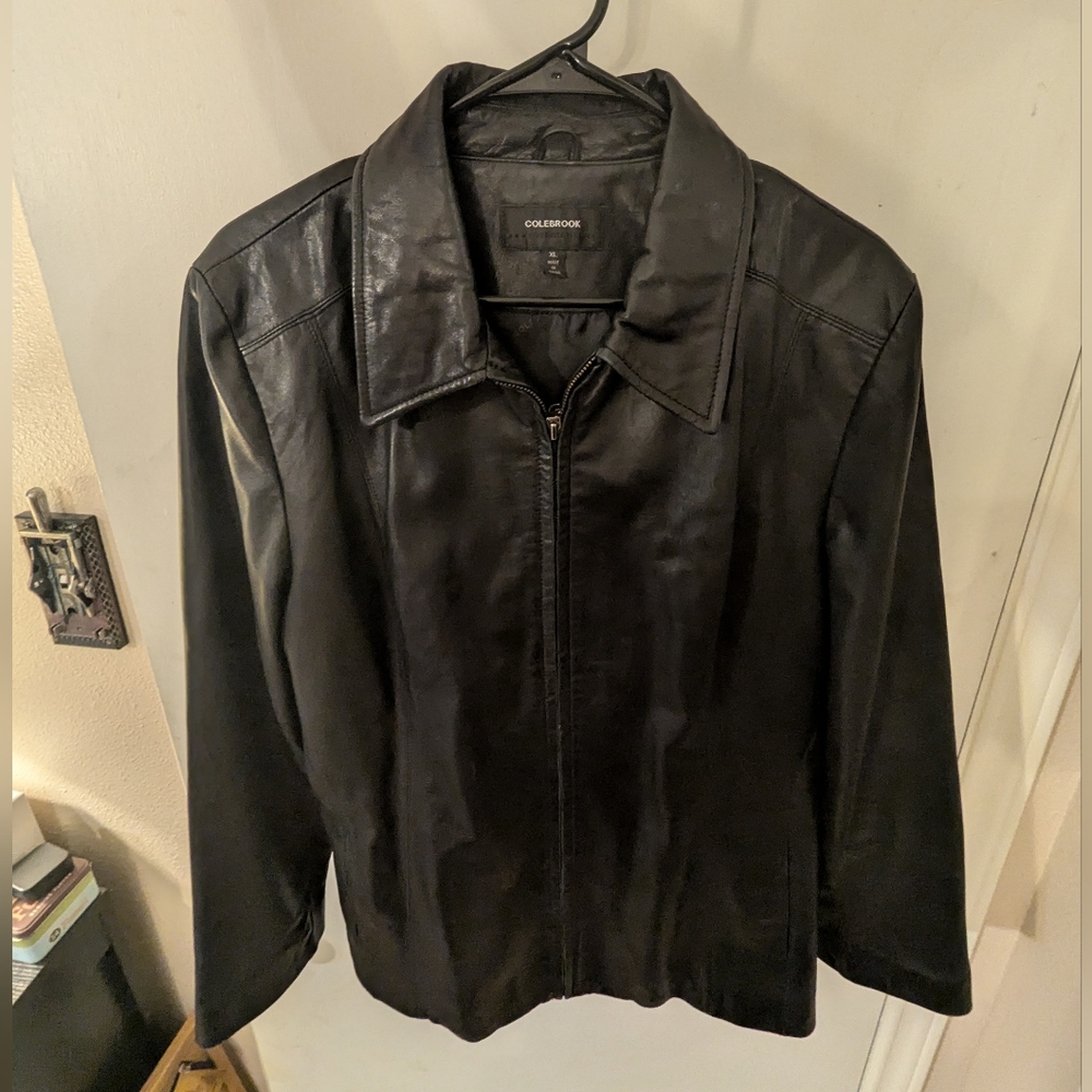 Black Colebrook Women's Leather Jacket XL